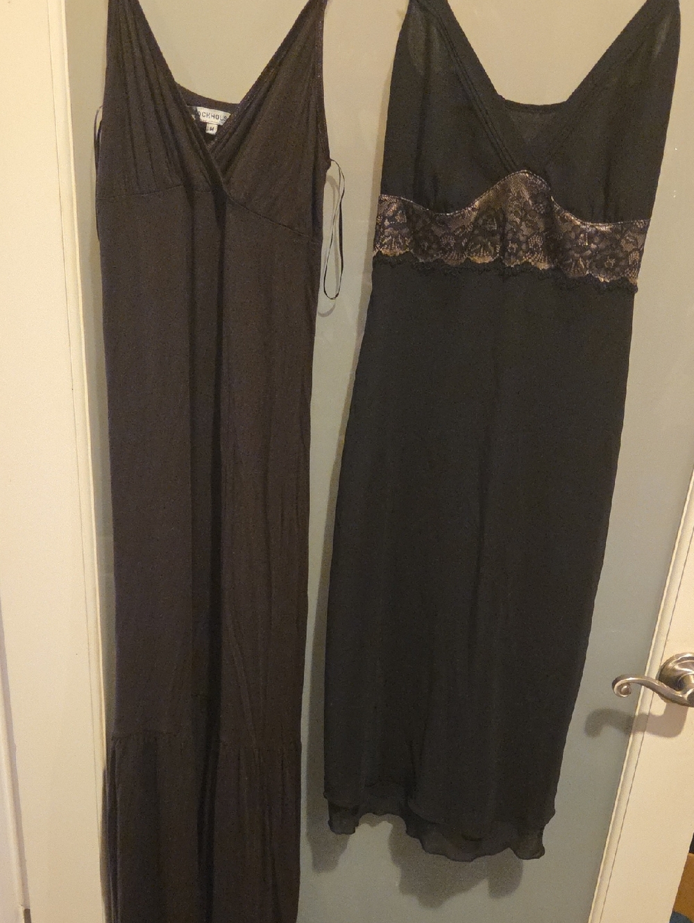 Black Slip Dresses & Brown Maxi Dress
